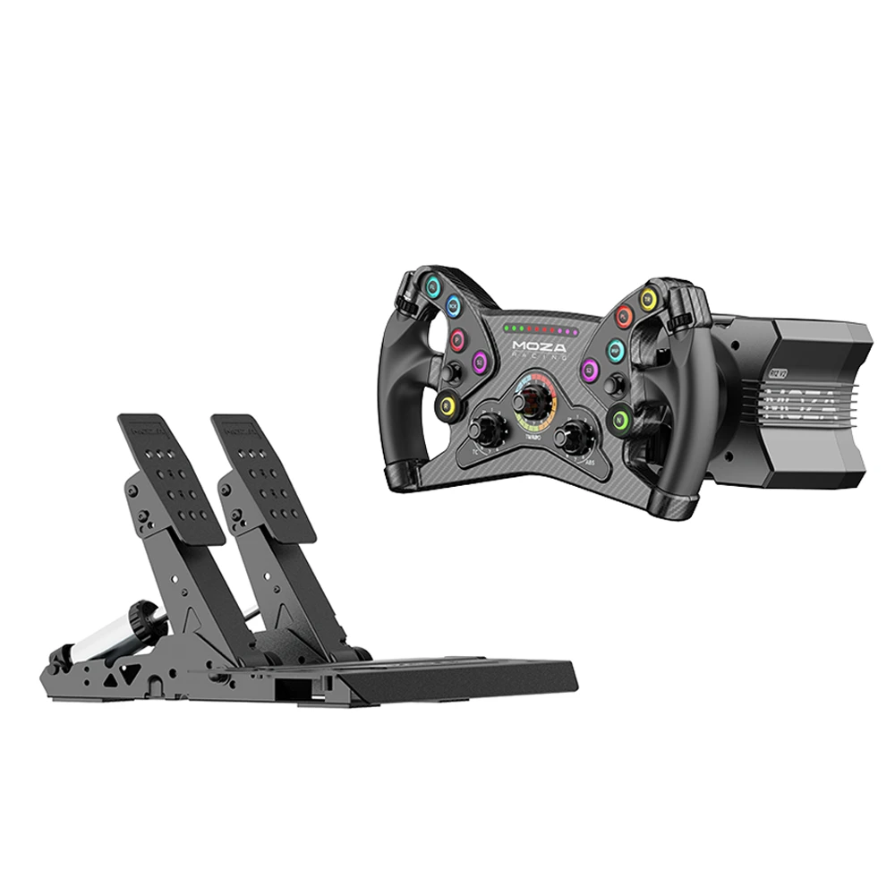 Moza R12 KS + SRP2 Bundle (12 Nm) | Volante Direct Drive + Pedales